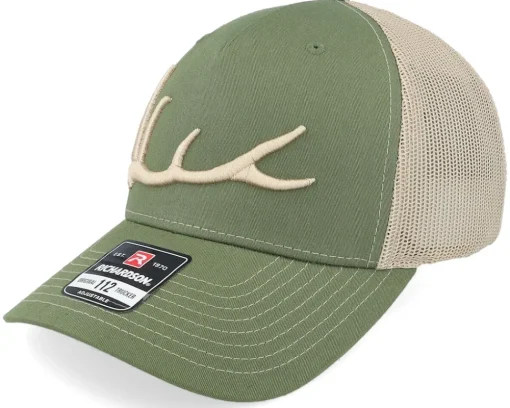 Elk Antler 3d 112fp Split Olive/Tan Trucker - Hunter