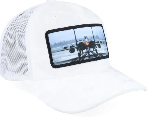 Epa Jet Fighter Velvet White A-Frame Trucker - Calza Pennello