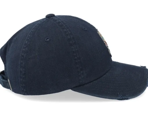 Evil Skull Patch Black Destroyed Dad Cap - Calaveras