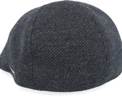 Fabric Black Flat Cap - Seeberger