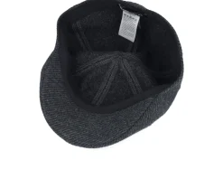 Fabric Black Flat Cap - Seeberger