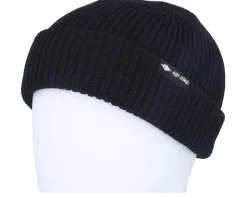 Fade Out Icon Shallow Beanie Black Cuff - Rip Curl