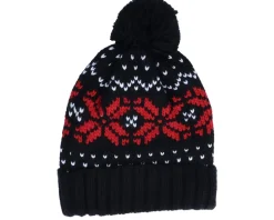Fair Isle Snowstar® Beanie French Navy/White Pom - Beechfield