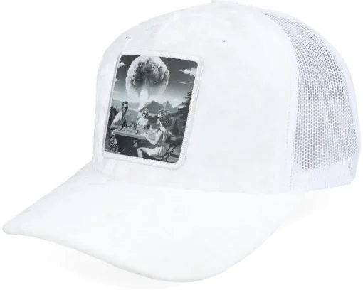Family Dinner Velvet White/White A-frame Trucker - Calza Pennello
