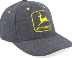 Faux Melton Wool Charcoal Adjustable - John Deere