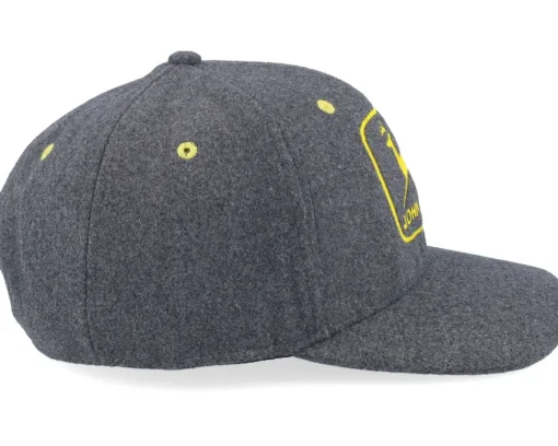 Faux Melton Wool Charcoal Adjustable - John Deere