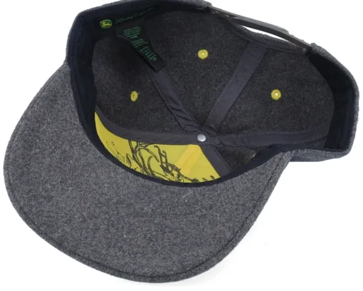 Faux Melton Wool Charcoal Adjustable - John Deere