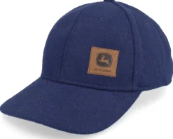 Faux Melton Wool Navy Adjustable - John Deere