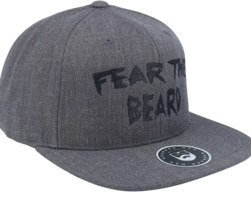 Fear The Beard Dark Heather Snapback - Bearded Man