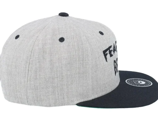 Fear The Beard Grey/Black Snapback - Bearded Man