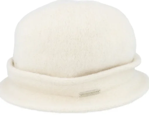 Felt Hat With Bow White Cloche - Seeberger