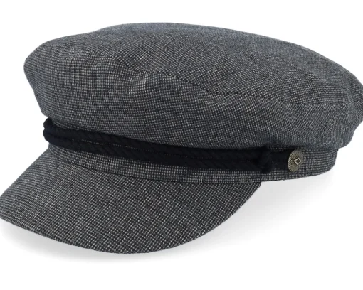 Fiddler Cap Mixed Tweed Black Vega Cap - Brixton
