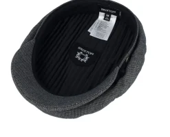 Fiddler Cap Mixed Tweed Black Vega Cap - Brixton