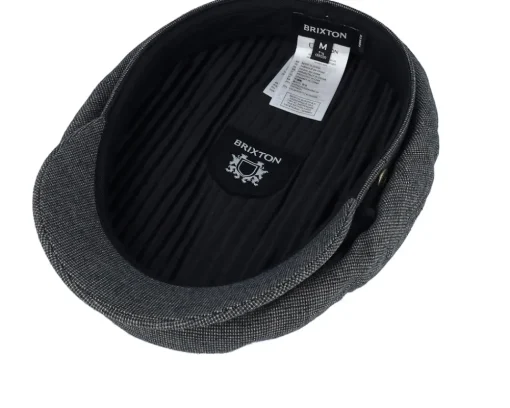 Fiddler Cap Mixed Tweed Black Vega Cap - Brixton