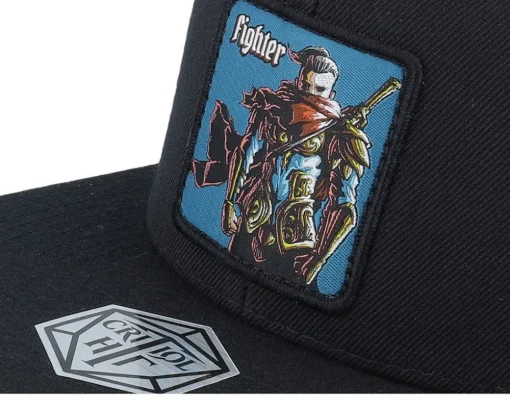 Fighter Box Patch Black Snapback - Critiql Hit