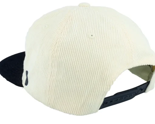 Figjam Golf Cord Ivory/Black Snapback - Pins & Stripes