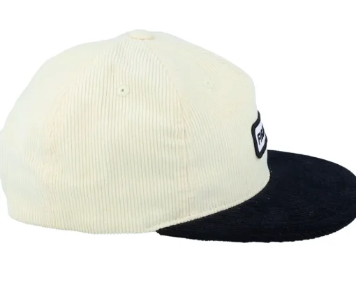 Figjam Golf Cord Ivory/Black Snapback - Pins & Stripes