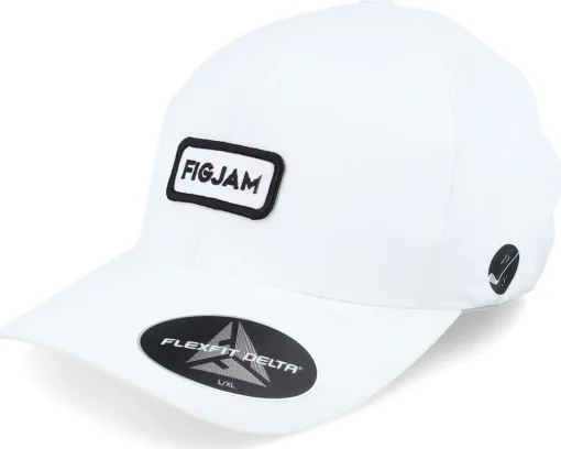 Figjam Golf White Delta Flexfit - Pins & Stripes