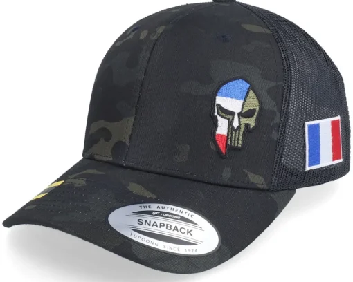 Finland Army Skull Multicam Black Trucker - Army Head