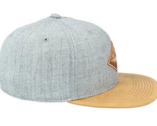 Fir Mountain Patch Heather Grey/Suede Snapback - Wild Spirit