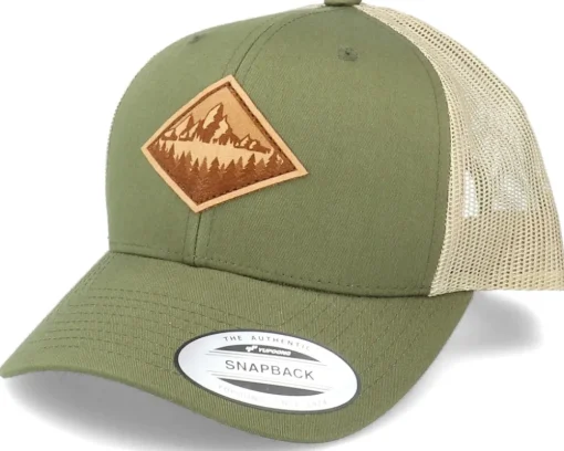 Fir Mountain Patch Mossgreen/Khaki Trucker - Wild Spirit