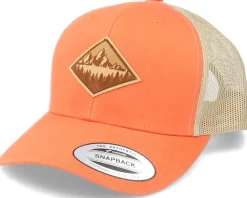 Fir Mountain Patch Orange/Khaki Trucker - Wild Spirit
