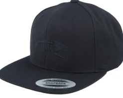 Fish Bones Black/Black Snapback - Skillfish