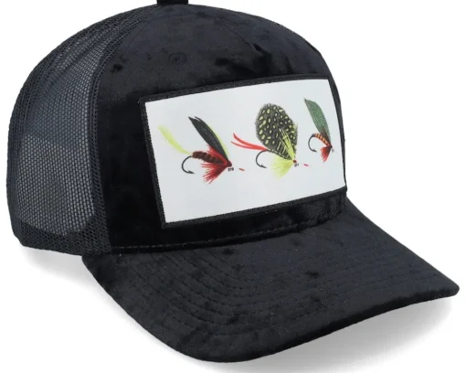 Fishing Flies Velvet Black Trucker - Skillfish