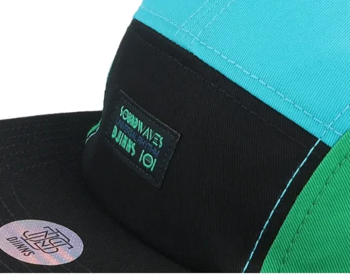 Flat Cap Ioi Soundwaves Multi Black 5-Panel - Djinns