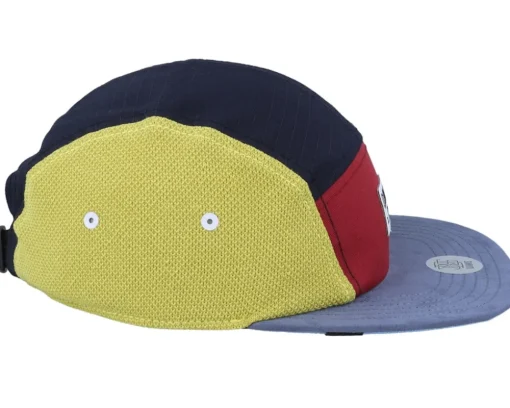 Flat Cap Mix Fabrics Multi Wine 5-Panel - Djinns