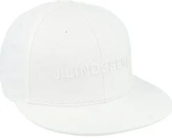 Flat Peak Cap White Snapback - J.Lindeberg