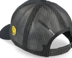 Flexing Abs Patch Black A-framed Trucker - Lucid Smile