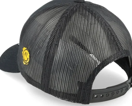 Flexing Abs Patch Black A-framed Trucker - Lucid Smile