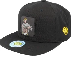 Flexing Abs Patch Black/Black Snapback - Lucid Smile