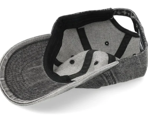 Flexing Abs Patch Washed Black Demin Dad Cap - Lucid Smile