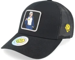 Flexing Cash Pach Black A-framed Trucker - Lucid Smile
