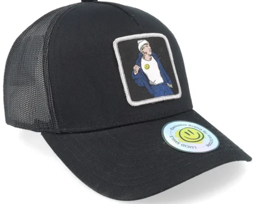 Flexing Cash Pach Black A-framed Trucker - Lucid Smile