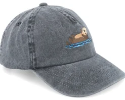 Floating & Chilling Beaver Black Dad Cap - Wild Spirit