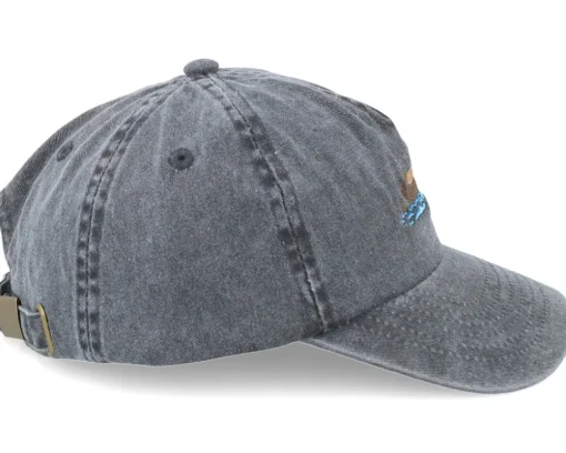 Floating & Chilling Beaver Black Dad Cap - Wild Spirit