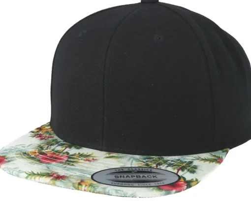 Floral Mint Black Snapback - Yupoong