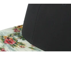 Floral Mint Black Snapback - Yupoong