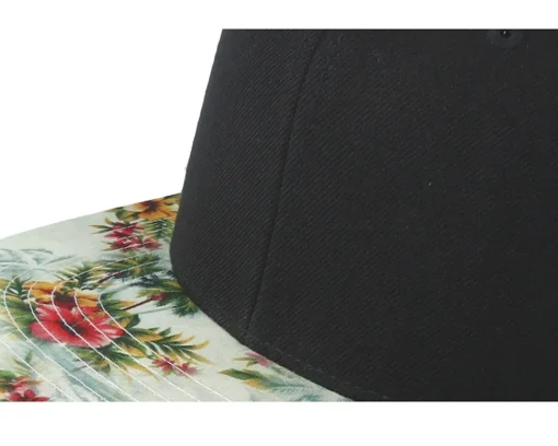 Floral Mint Black Snapback - Yupoong