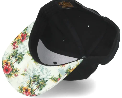 Floral Mint Black Snapback - Yupoong