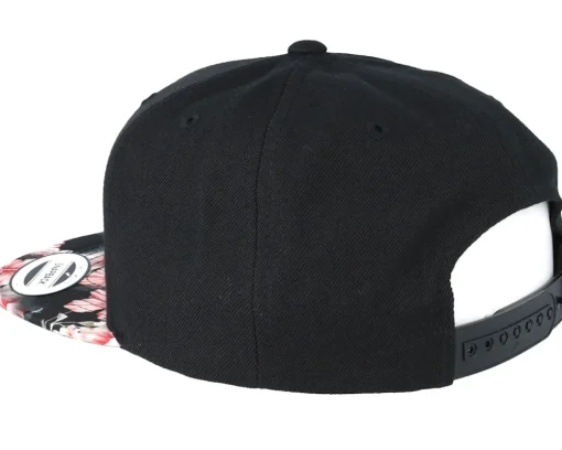 Floral Red Black Snapback - Yupoong