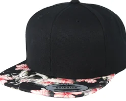 Floral Red Black Snapback - Yupoong