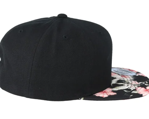 Floral Red Black Snapback - Yupoong