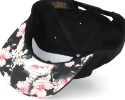 Floral Red Black Snapback - Yupoong