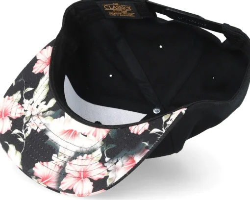 Floral Red Black Snapback - Yupoong