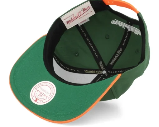 Florida A&M Logo Bill Green/Orange Snapback - Mitchell & Ness