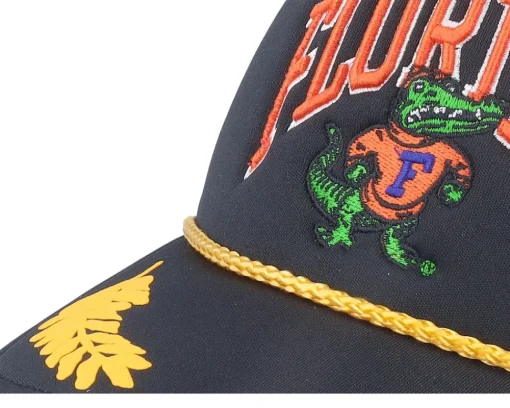 Florida Gators Gold Leaf Hwc Black Trucker - Mitchell & Ness